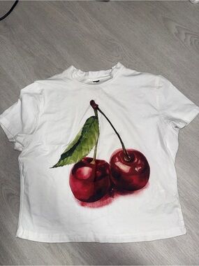 White Cherry Graphic Tee